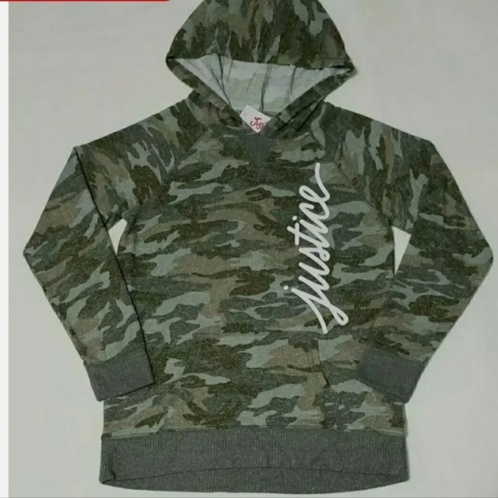 Justice Camo Hoodie Size 8